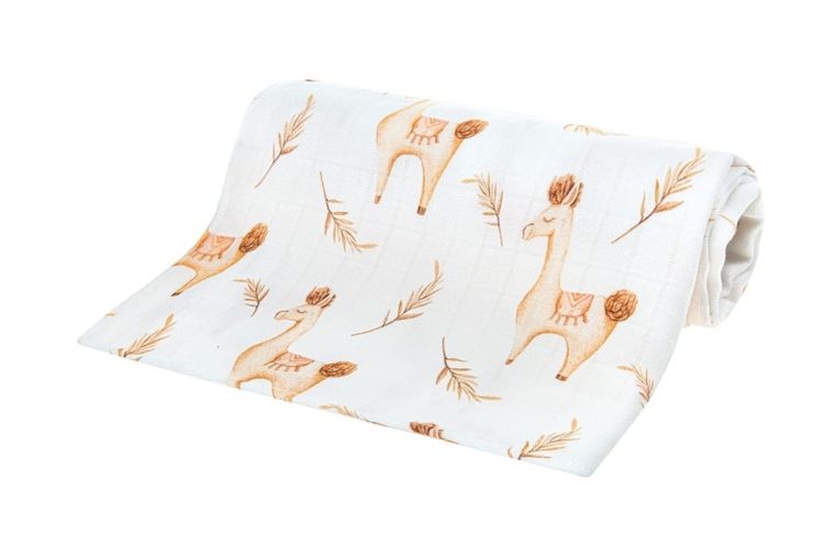 Bocioland, Alpaka, pieluszka bambusowa, 75-75 cm