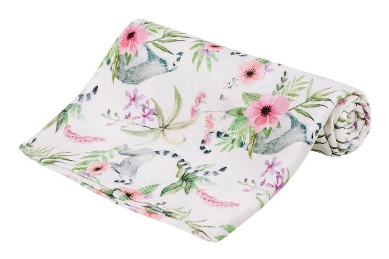 Bocioland, Lemury, pieluszka bambusowa, 30-30 cm