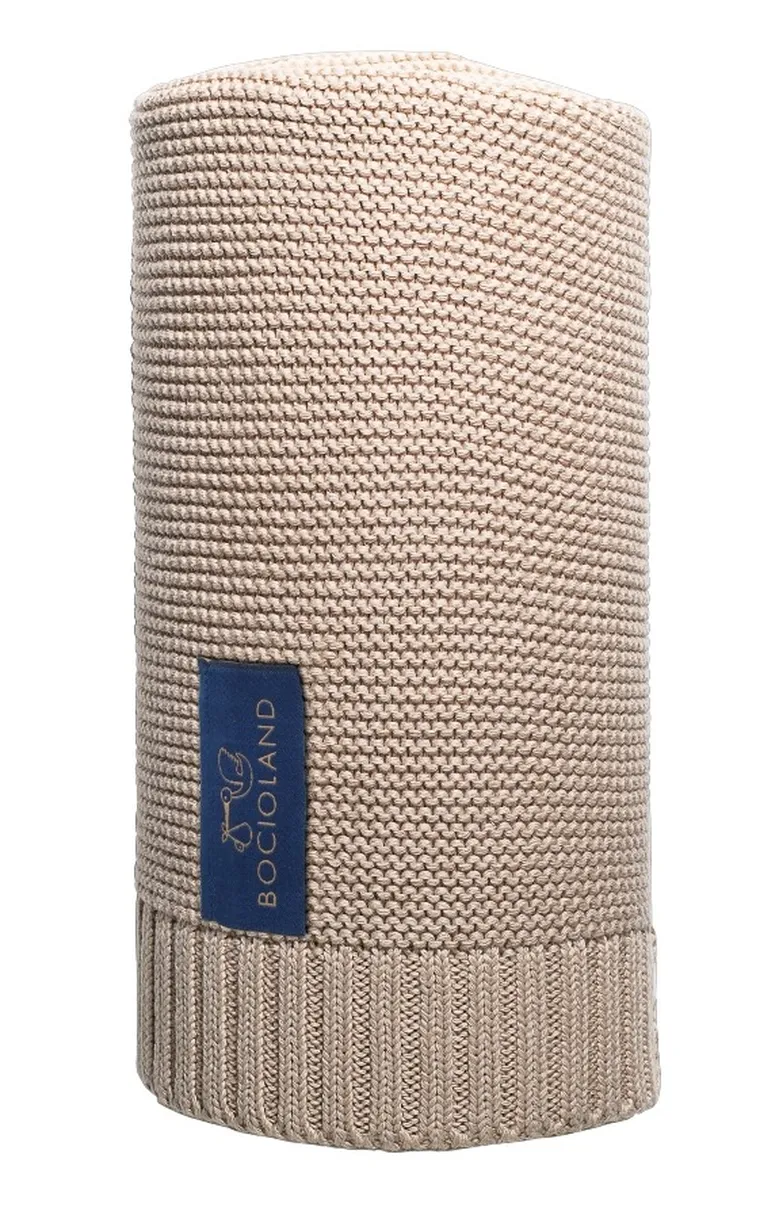 Bocioland, Paris, kocyk bambusowy, beżowy, 80-100 cm