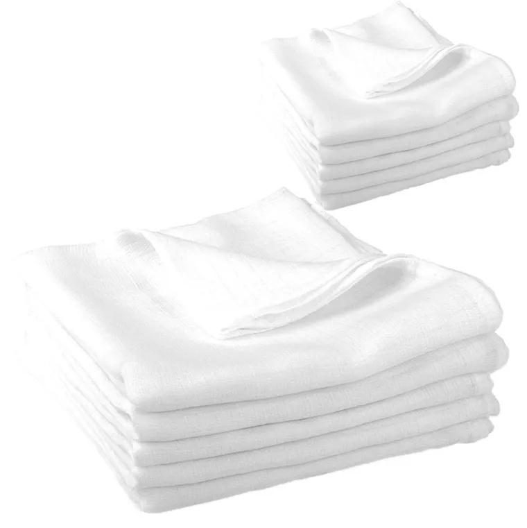 Bocioland, pieluszki tetrowe, białe, 60-80 cm, 10 szt.