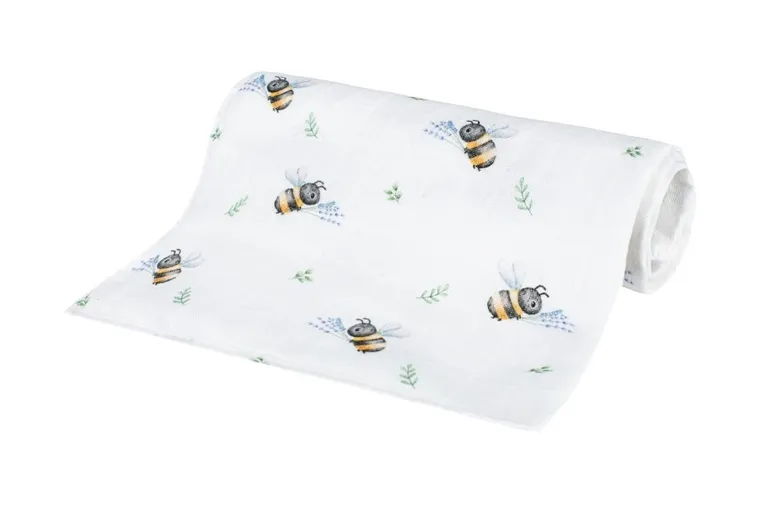 Bocioland, Pszczółki, pieluszka bambusowa, 75-75 cm