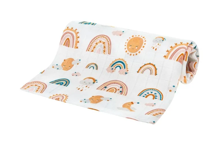 Bocioland, Tęcza, pieluszka bambusowa, 30-30 cm