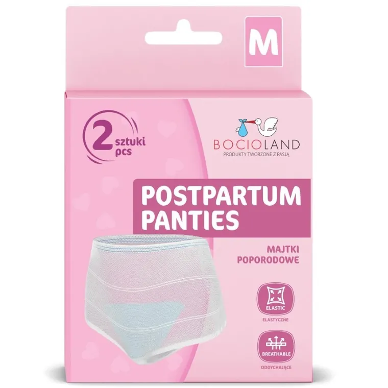 Bocioland, wielorazowe majtki poporodowe, rozmiar M, 2 szt.