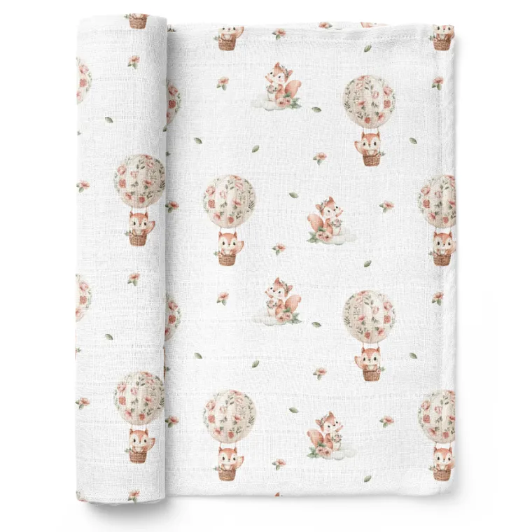 Bocioland, Wiewiórki, pieluszka bambusowa, 75-75 cm