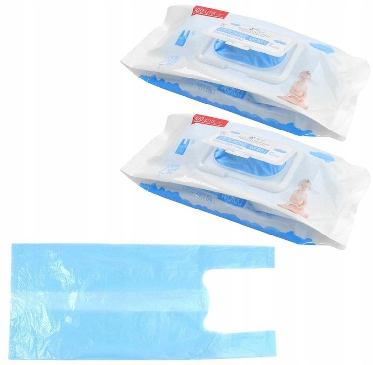 Bocioland, zapachowe worki na zużyte pieluchy, 2-pack, 200 szt.