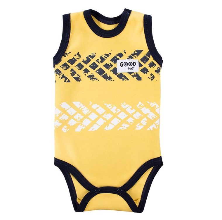Body chłopięce bez rękawów, żółte, Eevi