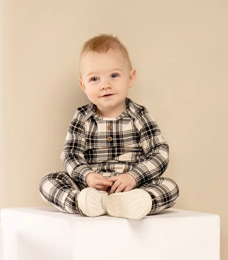 Body chłopięce z długim rękawem, beżowe, Nicol