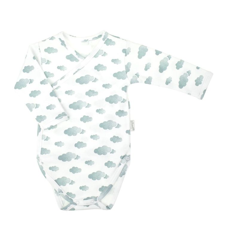 Body chłopięce z długim rękawem, białe, Nicol