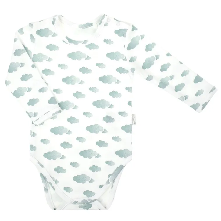 Body chłopięce z długim rękawem, białe, Nicol