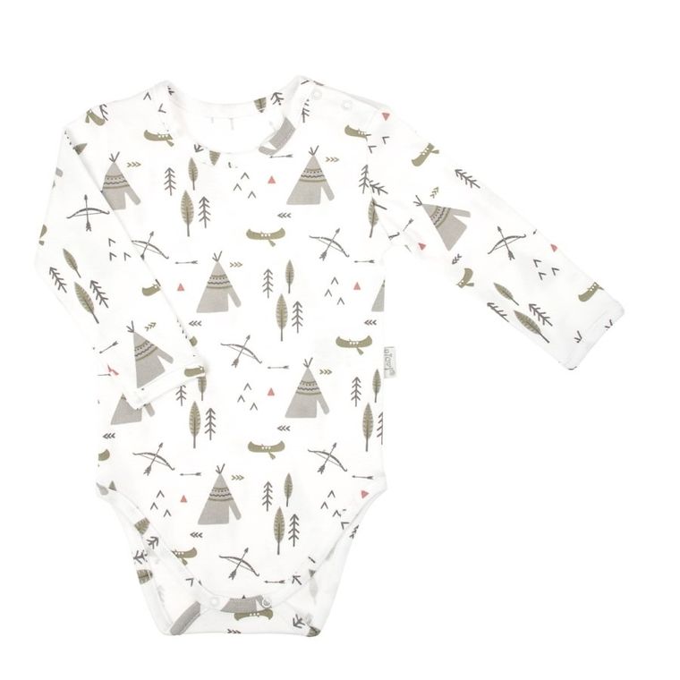 Body chłopięce z długim rękawem, białe, Nicol