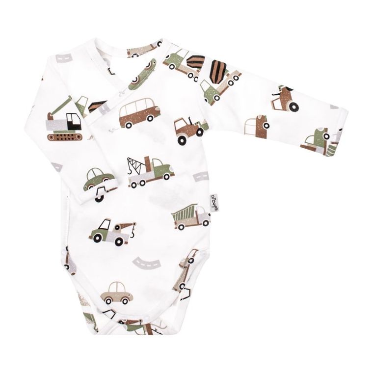 Body chłopięce z długim rękawem, białe, Nicol