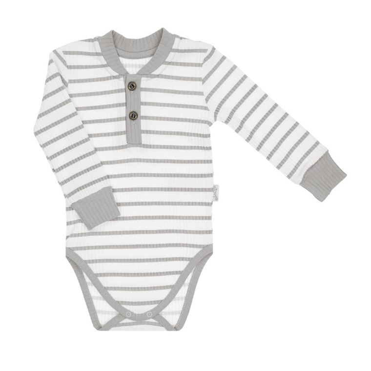 Body chłopięce z długim rękawem, białe, Nicol