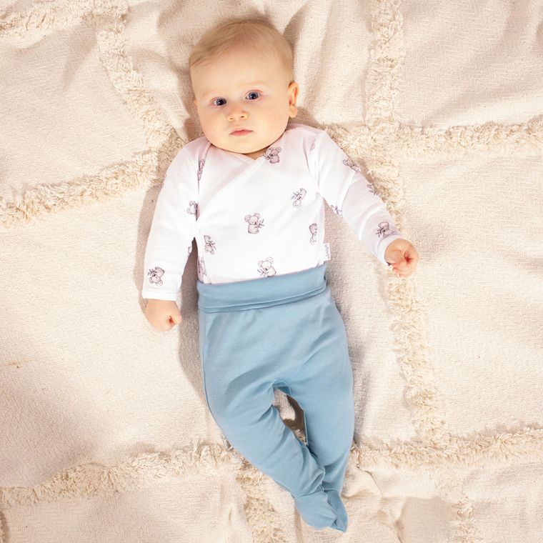 Body chłopięce z długim rękawem, białe, Nicol