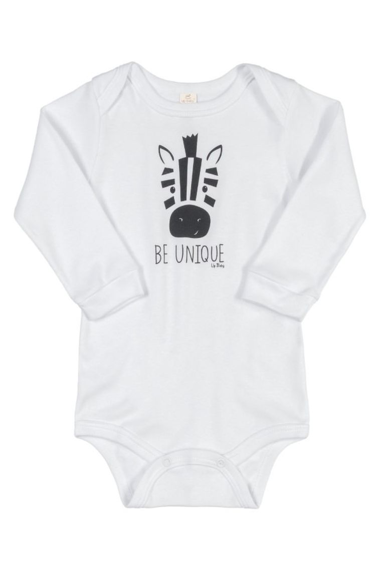 Body chłopięce z długim rękawem, białe, Up Baby