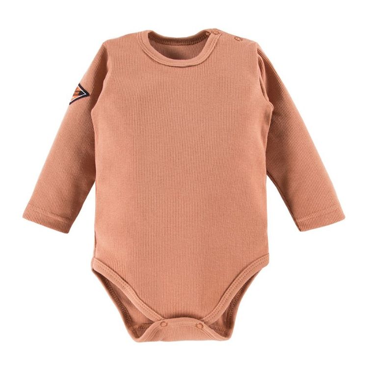 Body chłopięce z długim rękawem, brązowe, Jump, Eevi