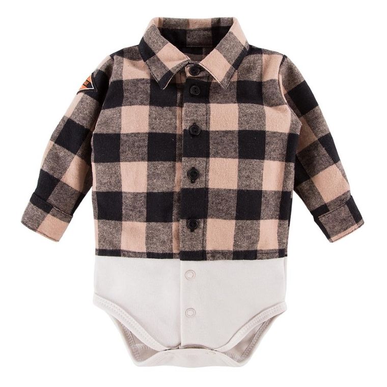 Body chłopięce z długim rękawem, brązowe, Jump, Eevi