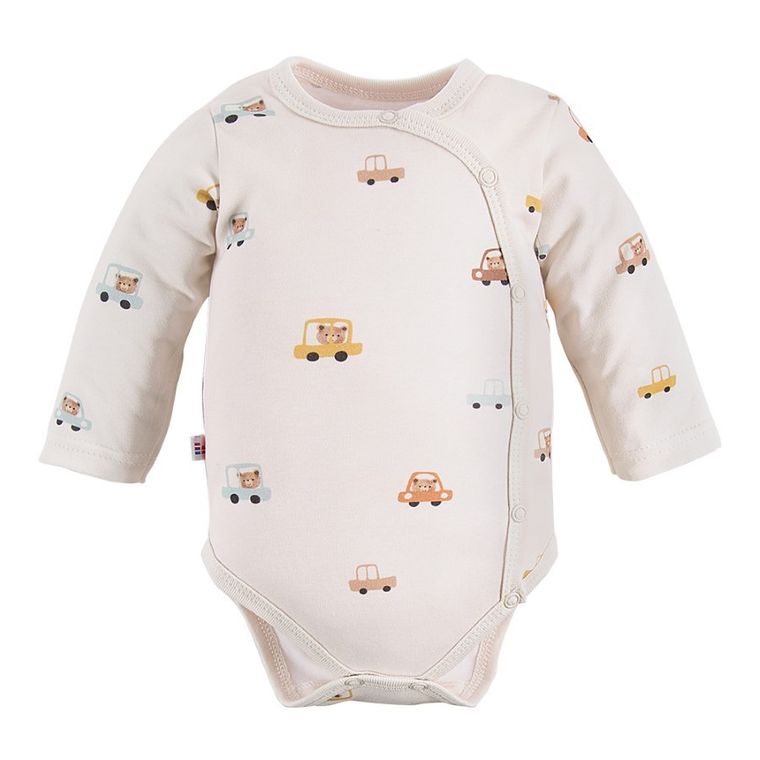 Body chłopięce z długim rękawem, ecru, Eevi