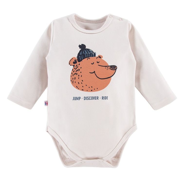 Body chłopięce z długim rękawem, ecru, Jump, Eevi