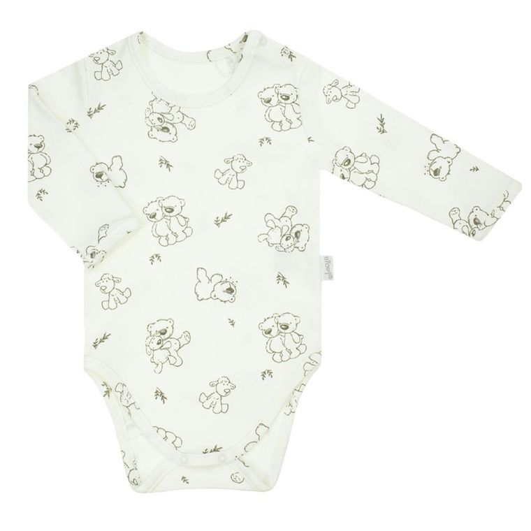 Body chłopięce z długim rękawem, ecru, Nicol