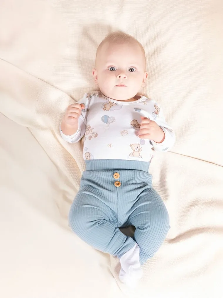 Body chłopięce z długim rękawem, ecru, Nicol