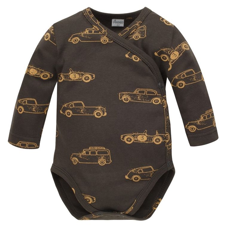 Body chłopięce z długim rękawem, grafitowe, Pinokio