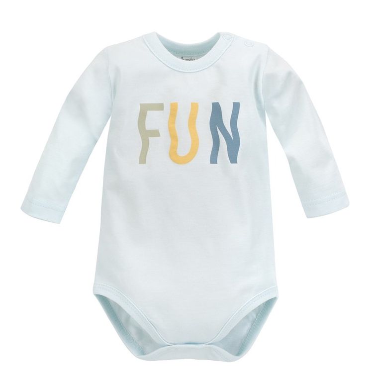 Body chłopięce z długim rękawem, jasnomiętowe, Fun, Pinokio