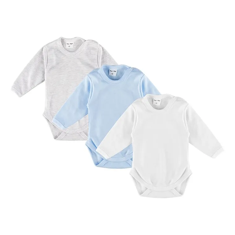 Body chłopięce z długim rękawem, mix, zestaw, 3 szt.