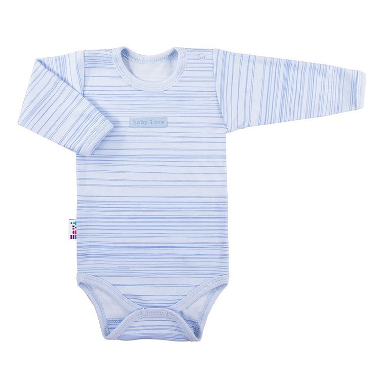 Body chłopięce z długim rękawem, niebieskie, Eevi