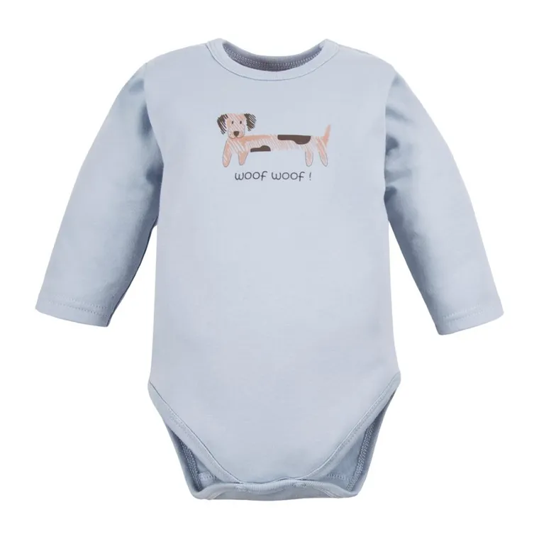 Body chłopięce z długim rękawem, niebieskie, Eevi