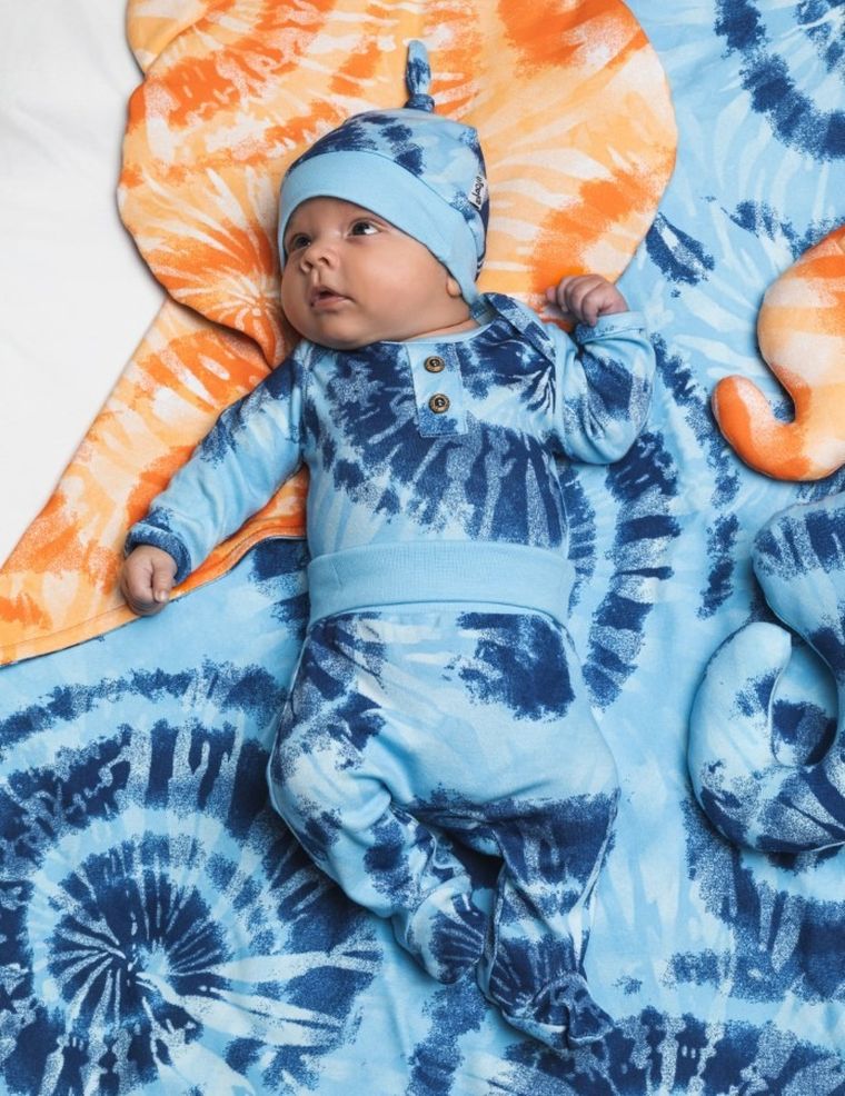 Body chłopięce z długim rękawem, niebieskie, Nicol