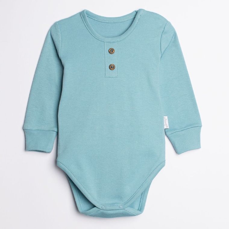 Body chłopięce z długim rękawem, niebieskie, Nicol