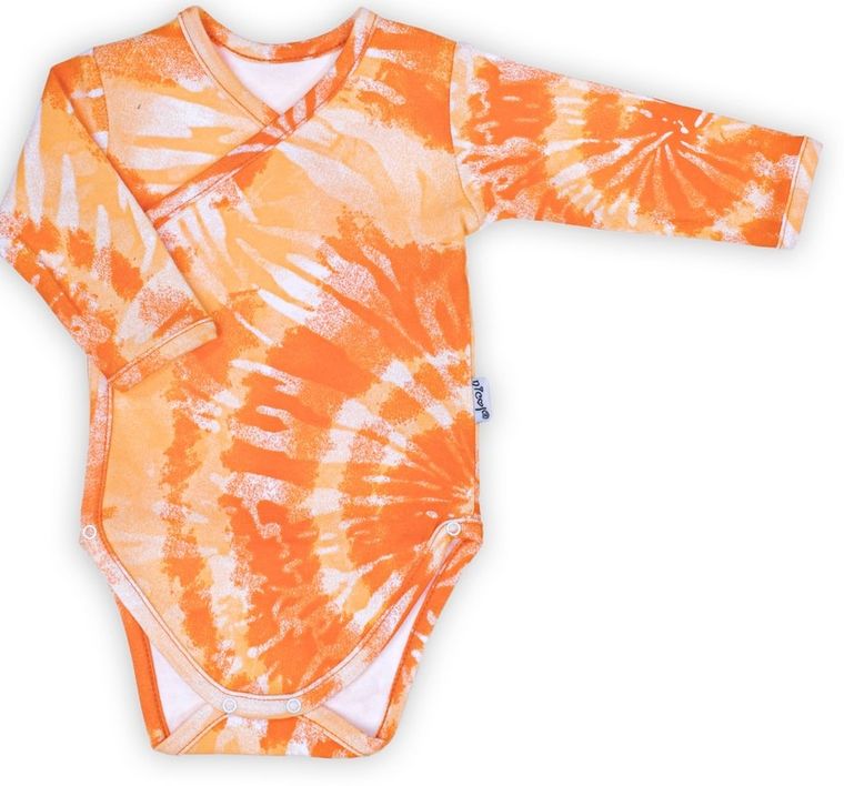 Body chłopięce z długim rękawem, pomarańczowe, Nicol