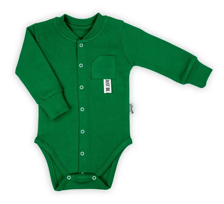 Body chłopięce z długim rękawem, zielone, Nicol