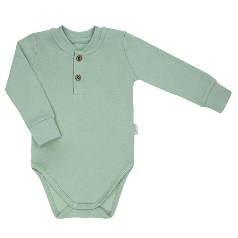Body chłopięce z długim rękawem, zielone, Nicol
