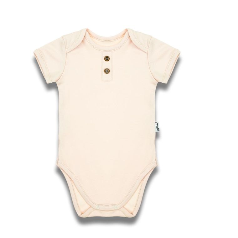 Body chłopięce z krótkim rękawem, beżowe, Nicol