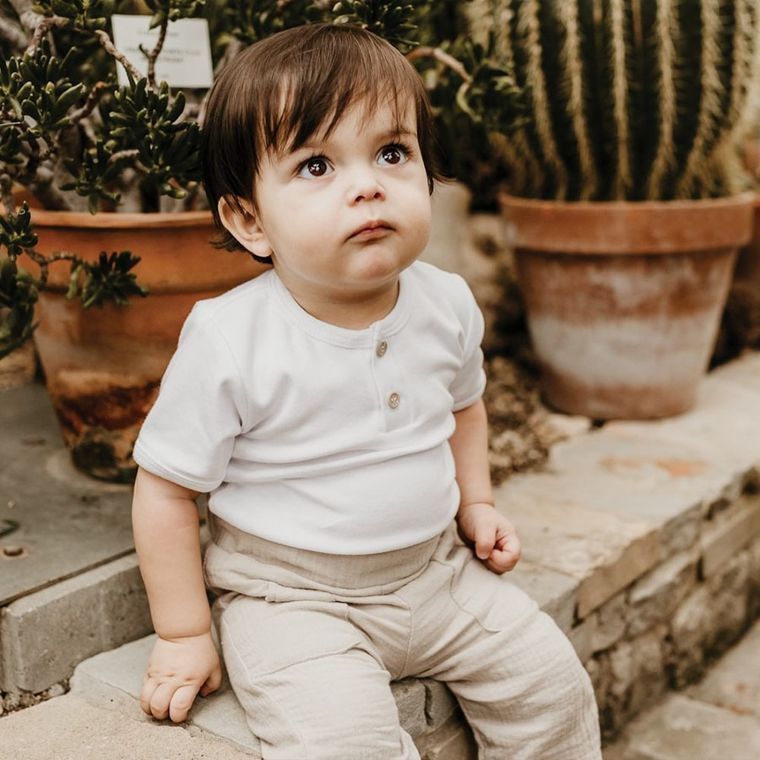 Body chłopięce z krótkim rękawem, białe, Eevi