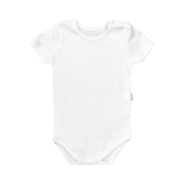 Body chłopięce z krótkim rękawem, białe, Nicol