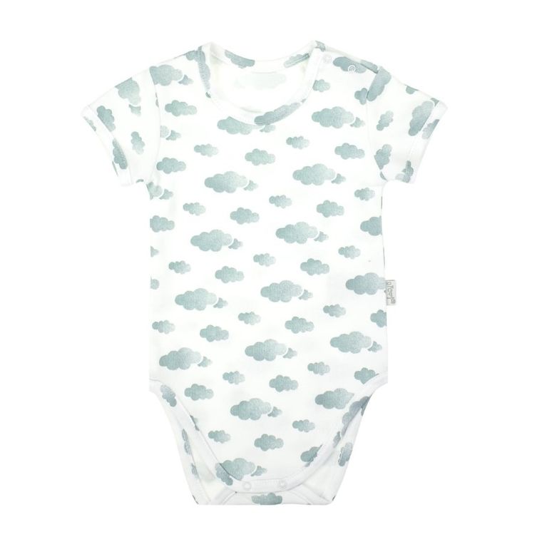 Body chłopięce z krótkim rękawem, białe, Nicol