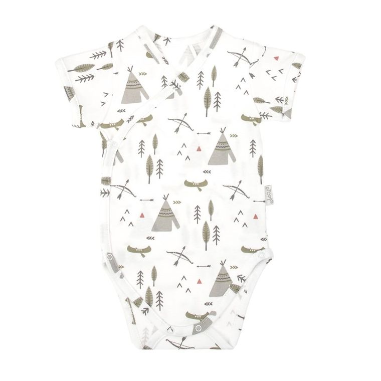 Body chłopięce z krótkim rękawem, białe, Nicol