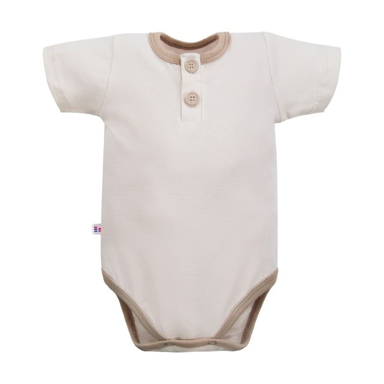 Body chłopięce z krótkim rękawem, ecru, Eevi