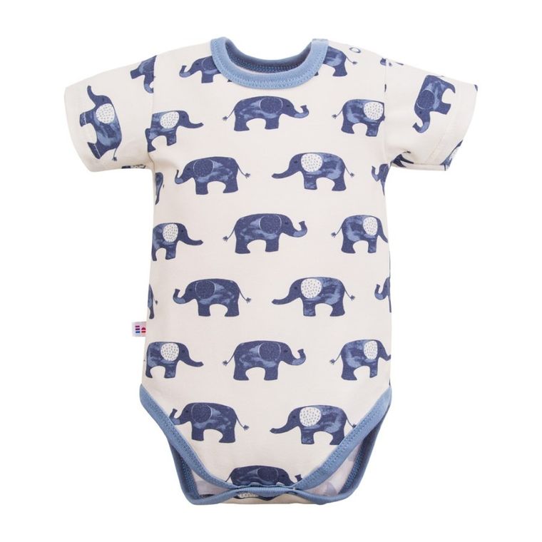 Body chłopięce z krótkim rękawem, ecru, Eevi