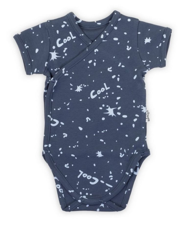 Body chłopięce z krótkim rękawem, granatowe, Cool, Nicol