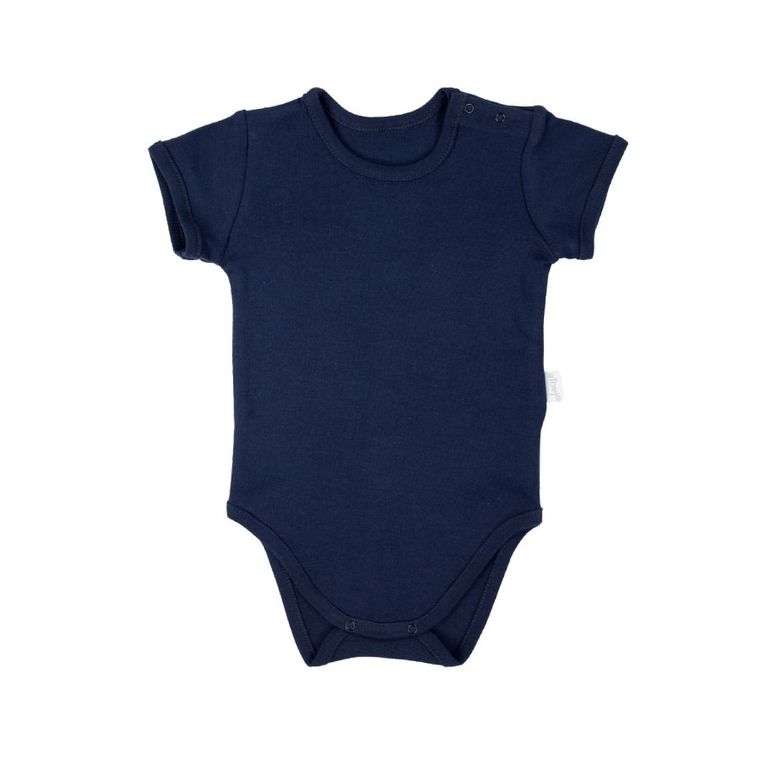 Body chłopięce z krótkim rękawem, granatowe, Nicol