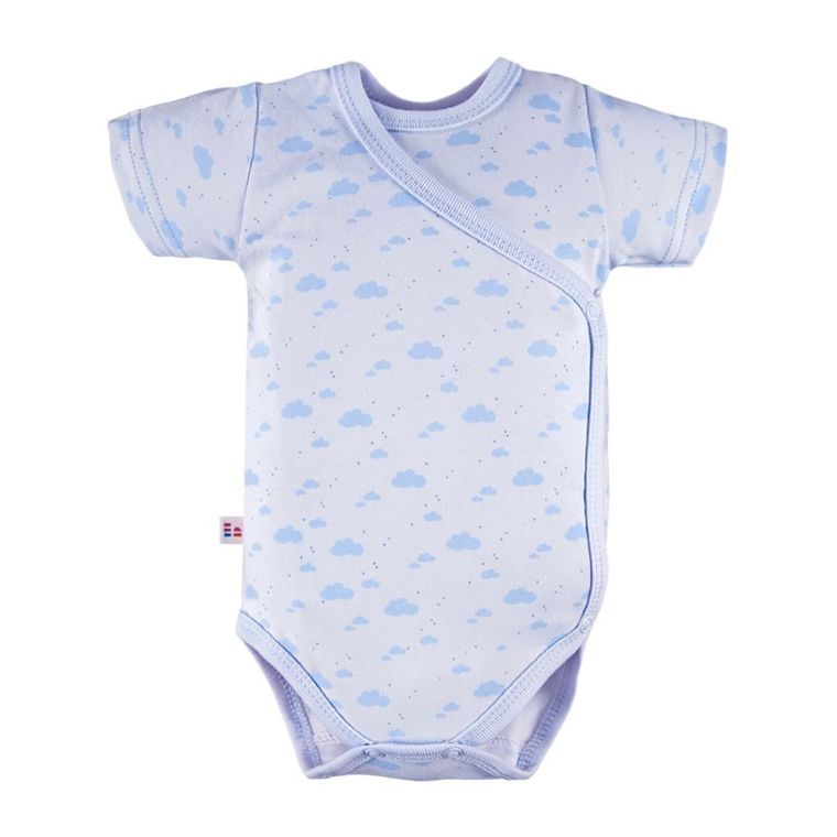 Body chłopięce z krótkim rękawem, niebieskie, Eevi
