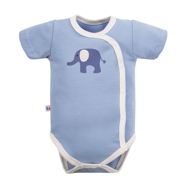 Body chłopięce z krótkim rękawem, niebieskie, Eevi