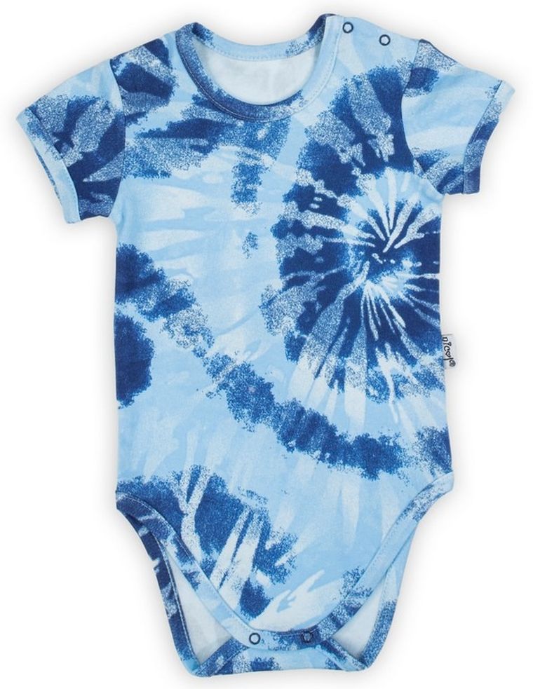 Body chłopięce z krótkim rękawem, niebieskie, Nicol