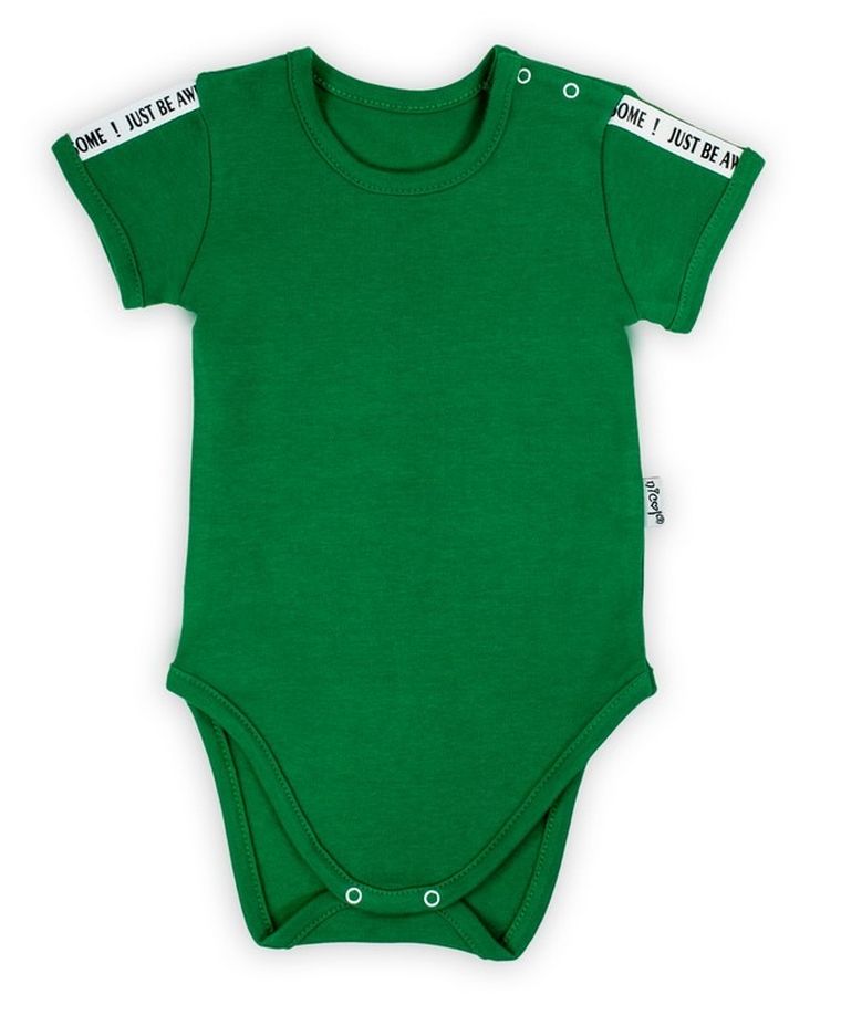 Body chłopięce z krótkim rękawem, zielone, Nicol