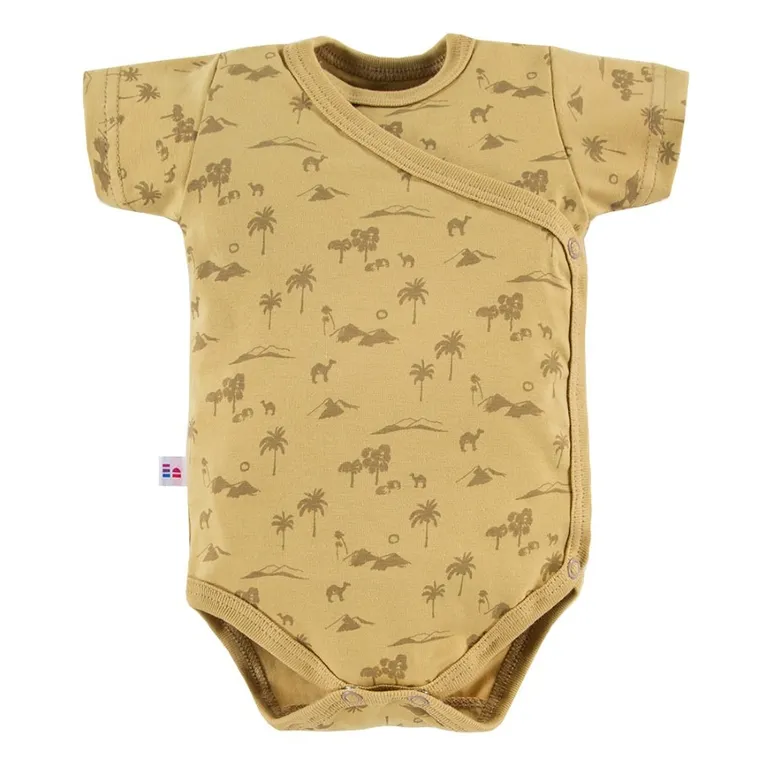 Body chłopięce z krótkim rękawem, żółte, Eevi