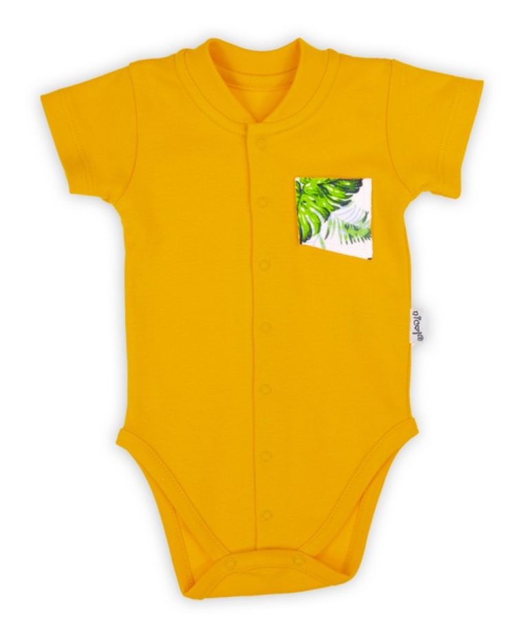 Body chłopięce z krótkim rękawem, żółte, Nicol