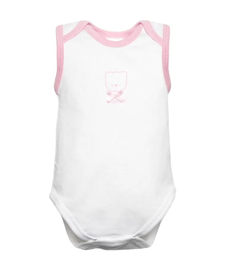 Body dziewczęce bez rękawów, białe, Olimpias